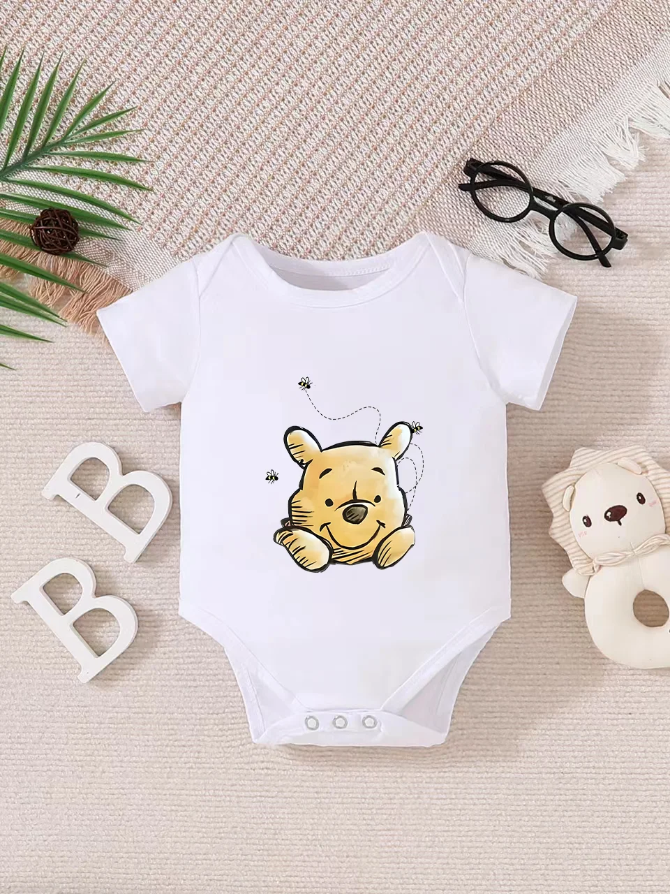 

Authorized Potdemiel Winnie Bear Printed Baby Triangle Onesie Cute patterns, ultra-soft fabric, ideal pick for party outfits