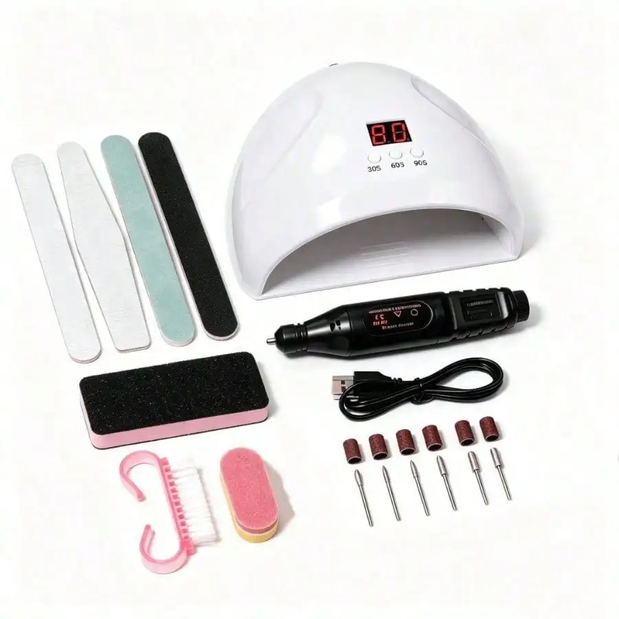 Professional Nail Tech Supplies with UV Gel Lamp
