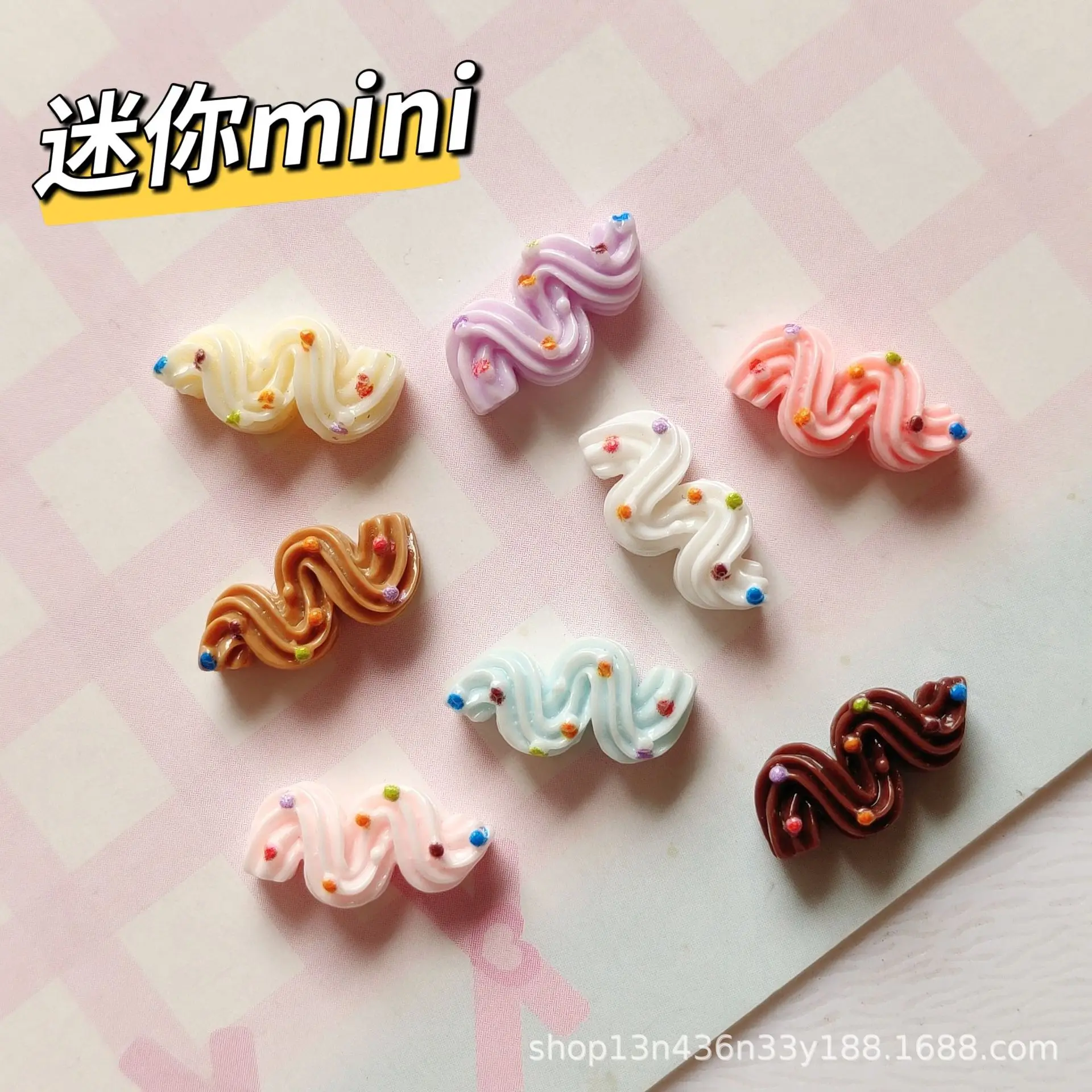 20pcs Simulation Mixed Cream 1:12  Miniature Dollhouse Food Resin Cabochon Flatback For Diy Jewelry Accessories