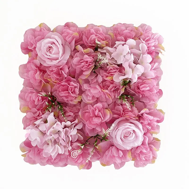  Artificial Flowers Wall Panel Faux Roses Flower Backdrop Wall for Party Wedding Bridal Shower Outdoor Decoration