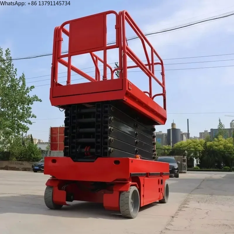Scissor Shear Fork Lift Aerial Work Platform Hydraulic Shear Forklift for Convenient Transportation