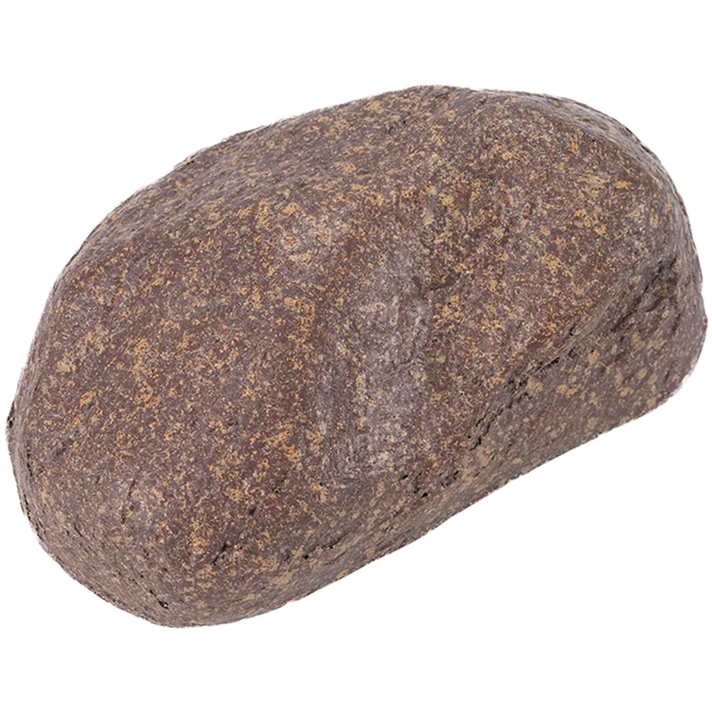 Waterproof Resin Key Box Designed Like Natural Stone for Discreet Outdoor Key Storage 10 cm x 6 cm x 4 cm Brown