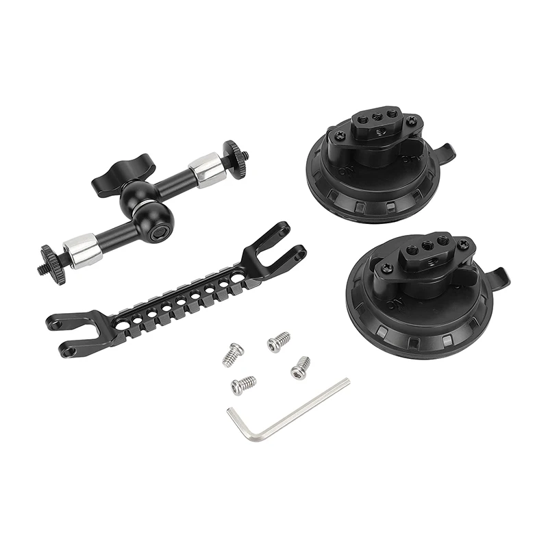 CAMVATE Dual Suction Cup อุปกรณ์ติดกล้องที่มี5.7 "มหัศจรรย์แบบประกบ Arm & NATO Rail สำหรับ Gopro อุปกรณ์เสริม