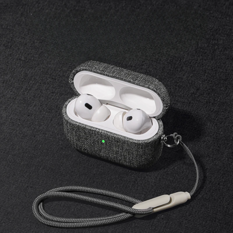 cloth grain Case For AirpPods Pro 2 Case for Airpods 4 3 AirPods 1/2 cover  Bluetooth Earphone Accessories Protect Machine ﻿ view 2
