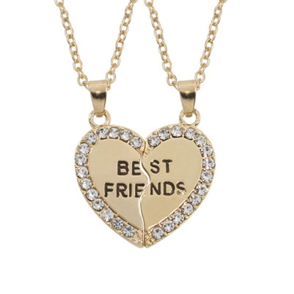 New Best Friends Necklace For Women Girls Broken Heart Puzzle Musical Note Pendant Necklaces BFF Friendship Forever Jewelry Gift