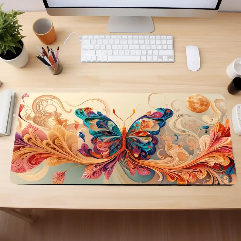 

Colorful Butterfly Desktop Decoration, Beautiful Natural Desktop Decoration, Teacher Gift, Girlfriend Gift, Butterfly Mouse Pad