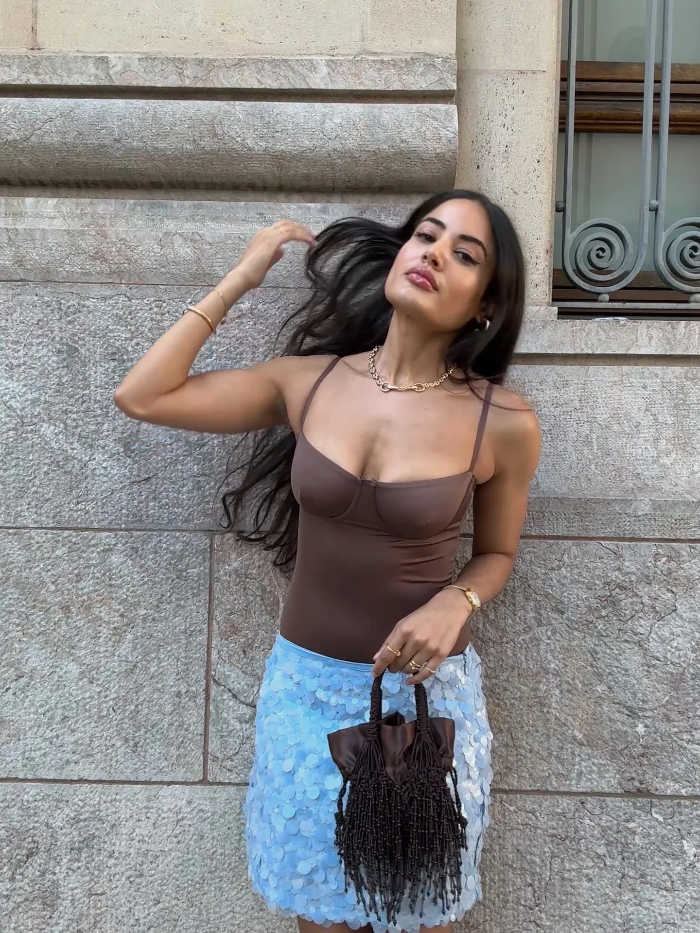 HH frauen Neue Mode Vielseitig Hohe Taille Schlank Solide Pailletten Rock Weibliche Sexy Hüfte Seite Zipper Punk Party Kurzen rock Mujer