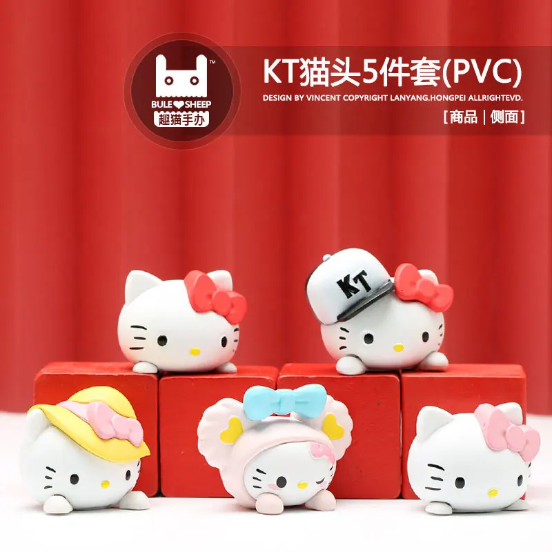 5 pçs/set sanrio hellokitty anime figura conjunto ornamentos kawaii mini bonito dos desenhos animados figuras desktop ornamentos decorativos brinquedos presentes