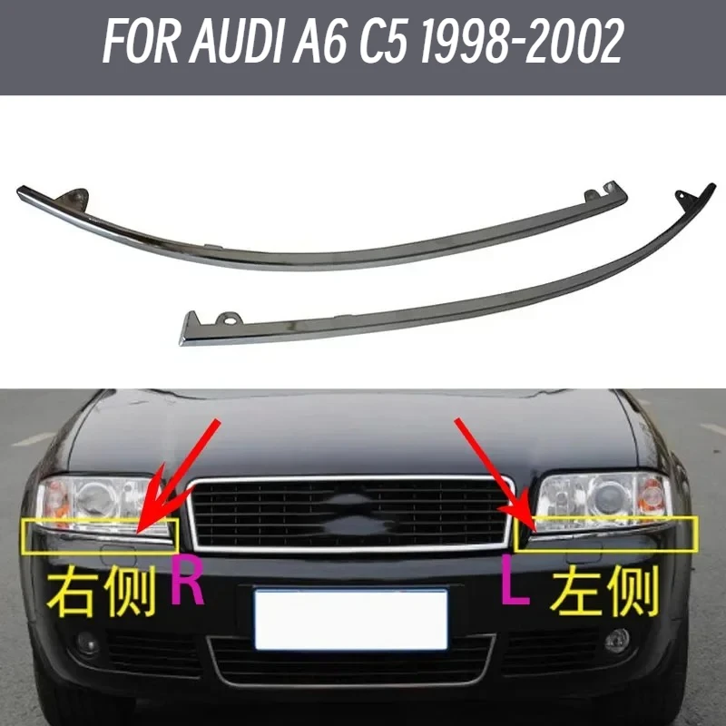 1pair for Audi A6 C5 1998-2001 Headlight lighting strip front guard decorative strip fog lamp lighting strip 4B0807173 4B0807174
