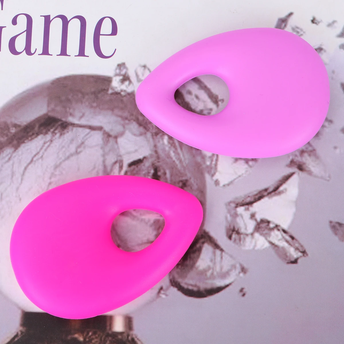 

2Pcs Colorful Silicone Teether Necklace Molar Training Toy For Babies Rosy Purple Perfect For Special Occasions
