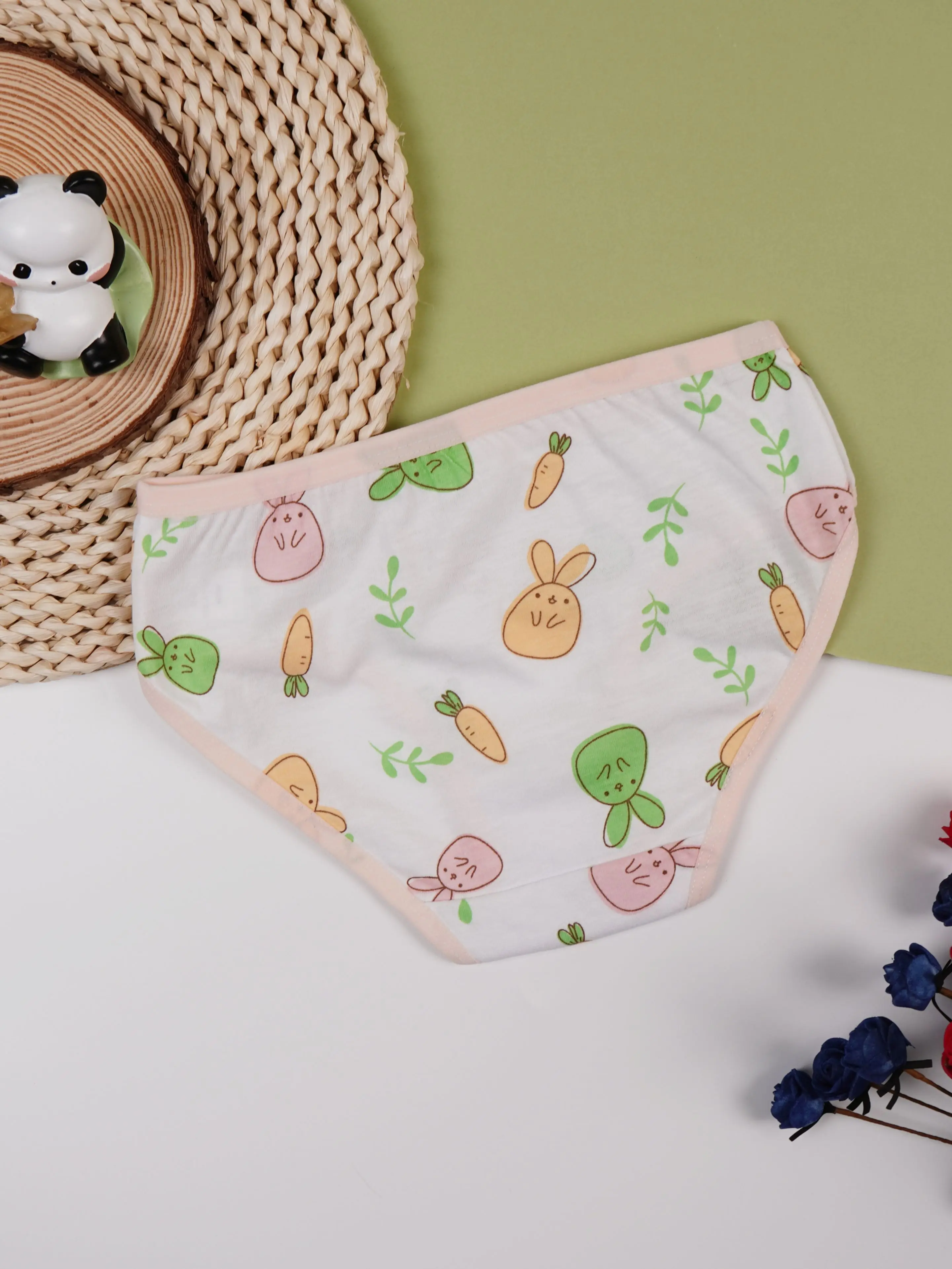 5pcs/lot Breathable Cute Printed Cotton Girls' Panties, Soft Kids Underwear for Daily Wear