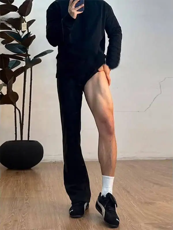 

Мужские повседневные брюки Bla Knife: летние, модные, брендовые, прямые, элегантные, расклешенные, высококачественные, стройнящие, длинные брюки