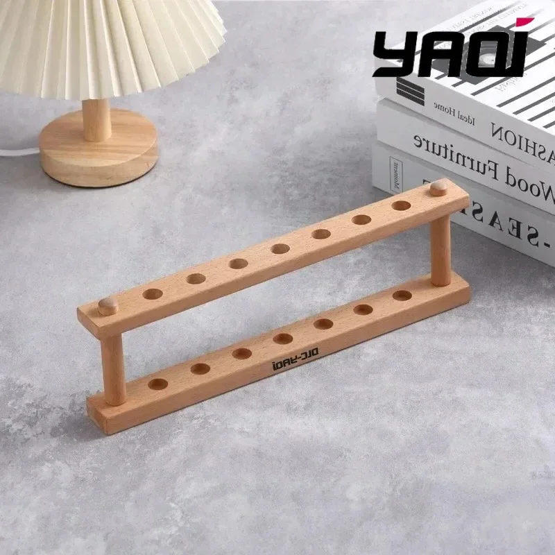 حامل ماكينة الحلاقة YAQi خشب الزان حامل ماكينة الحلاقة لشفرات الحلاقة الآمنة YAQi هدية عيد الميلاد