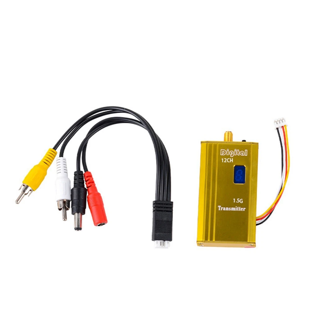 

1.5G 1.5W FPV VTX 12CH 1500mW Audio Video Transmitter for FPV Quadcopter RC Drone Airplane