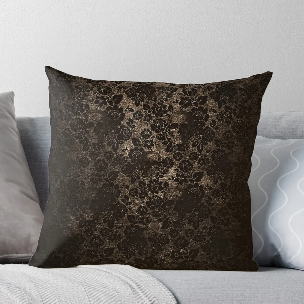 

Skull Damask Throw Pillow Luxury Pillow Cover Sofa Cushion