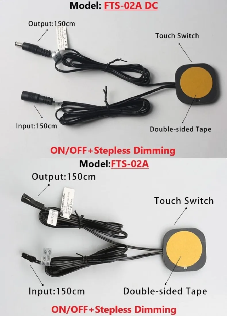 12V 24V Holzpaneel-Touchschalter LED Dimmbar Berührungsempfindlich Versteckt für Holzmöbelbeleuchtung – Detail 8