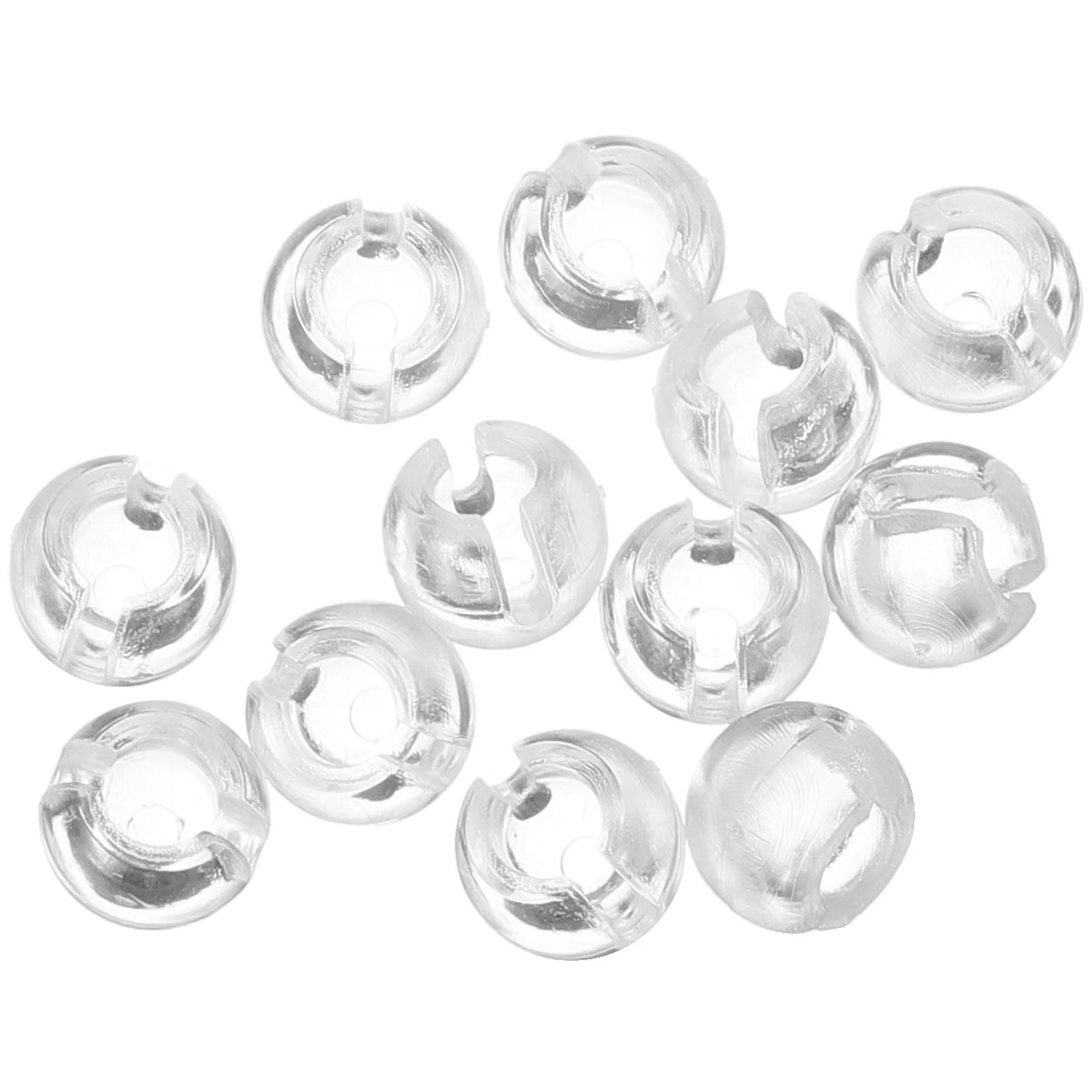 

12 Pcs Transparent Bead Clips Replacement Parts Louver Accessories Vertical Blind Window Stops Curtain Beads Chain Stop Buckle