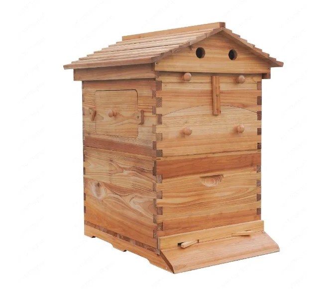 Full Set of New Beekeeping Tools Self-Flow Bee Hives Fir Boiling Wax Beehive Automatic Honey Flow Device