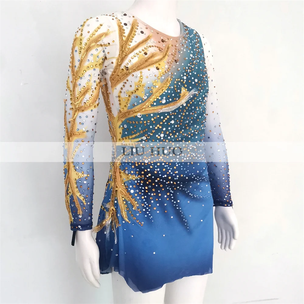 LIUHUO Eiskunstlauf-Kleid für Damen, Mädchen, Teenager, individuelles Kostüm, Leistung, Wettbewerb, Trikot, Roller, moderne Teenager, Kinder