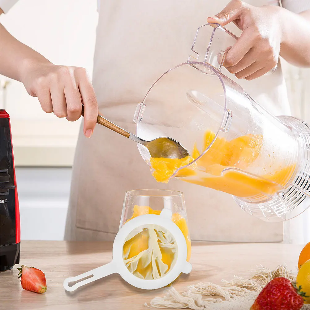 

2pcs Fine Mesh For Honey Soy Juice Filtering Kitchen Sieve Cooking Strainer Juicing Supplies Milk Filter Handheld Strainer Sieve