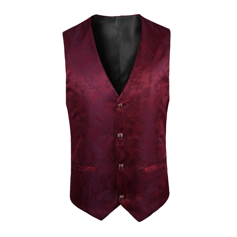 Gilet noir Jacquard à col en v pour hommes, gilet blanc sans manches, uniforme de billard argenté, g