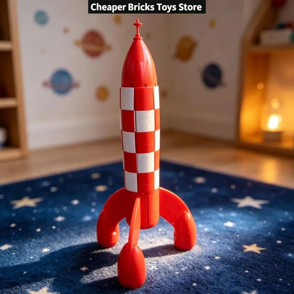 Popular 1283PCS Moonshot Rocket Building Blocks Dispaly Birthday Assemble Model Toys for Friends Gifts