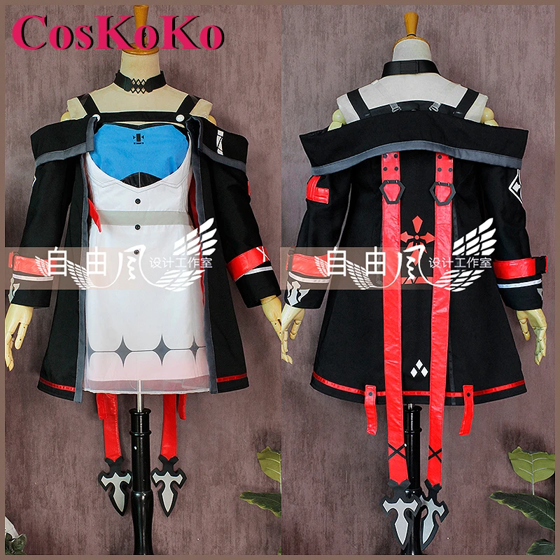 CosKoKo Kallen Kaslana Cosplay Anime Game Honkai Impact 3 Costume Lovely Sweet Combat Unifrom Halloween Party Role Play Clothing