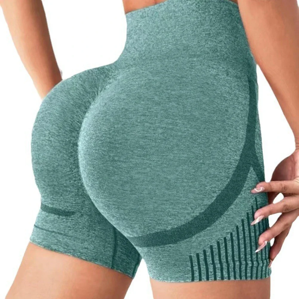 Fitness Running Shorts Women's Seamless Breathable Elastic High Waist Hip Lifting Yoga Boxer Shorts For Ladies