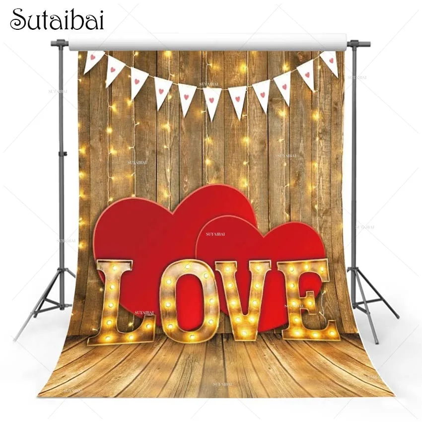 

February 14 Red Love Party Backdrop Valentines Day Photography Decor Photocall Photographic Background Photo Studio Photozone