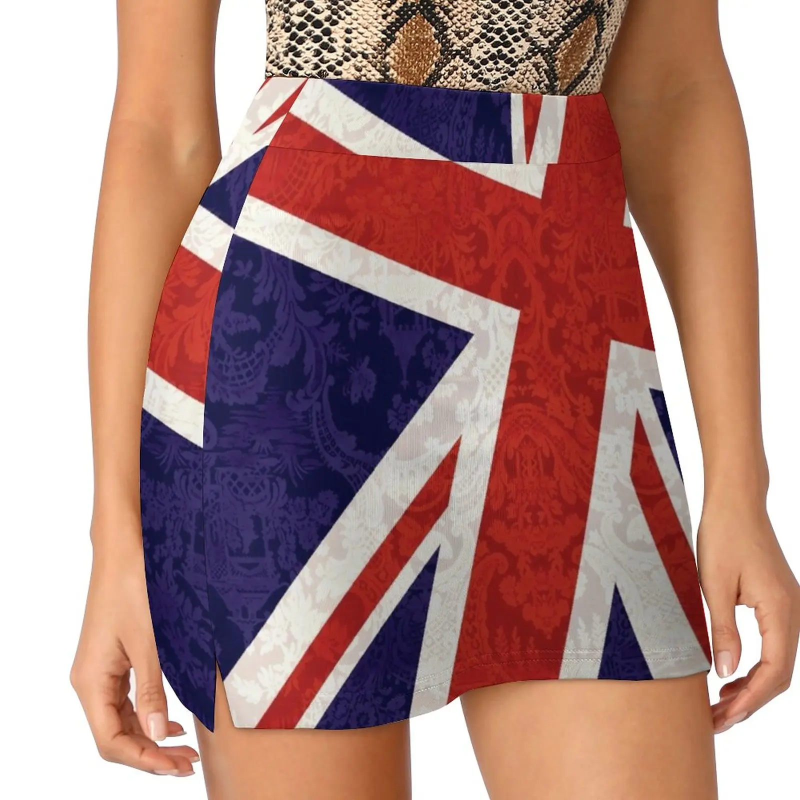 

Flying Union Jack Light Proof Trouser Skirt Short women′s skirts womens clothing