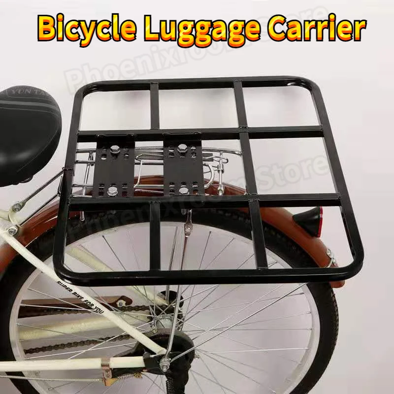 Bike Rear Luggage Rack Takeaway Box Bracket Bold Fixed Shelf Insulation Box Metal Material Bicycle Motorcycle Rear Shelf