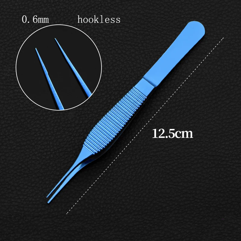 Ophthalmology big belly plastic forceps Double eyelid tools instruments Nose cosmetic tissue teeth hook tweezers