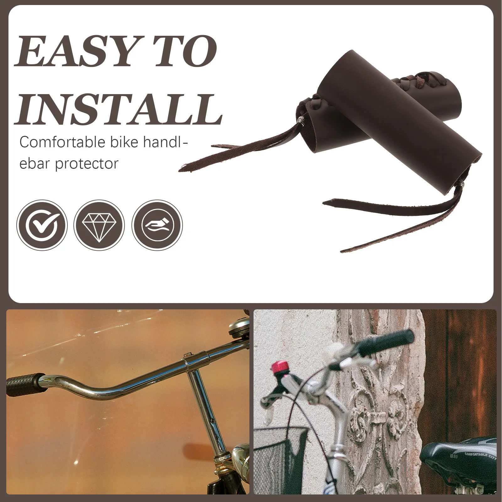 

2Pcs Motorcycle Handlebar Grips Vintage Covers Nonslip Shockproof Wraps Comfortable Ride Motorcycle Accessories