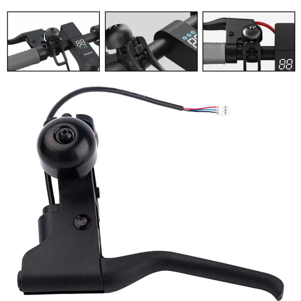 

Easy Installation Bike Brake Lever Aluminum Alloy Electric Scooter Brake Lever with Bell Easy Installation Bicycle for Left