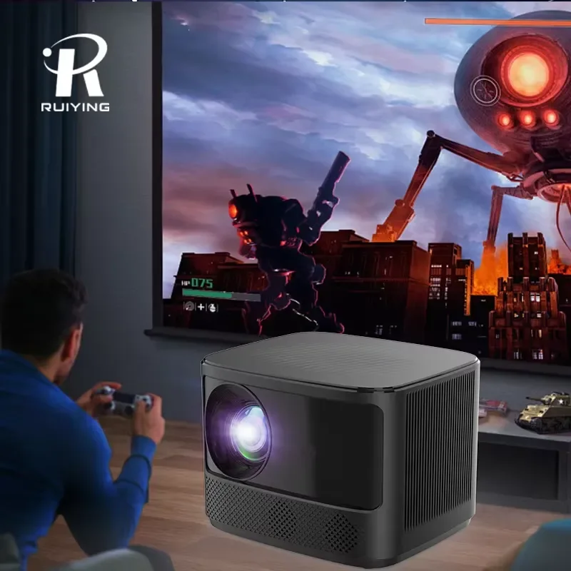 Smart Mini Projector with WiFi and Bluetooth, Auto Focus & Keystone Portable Outdoor Projector, 1080P Supported Home