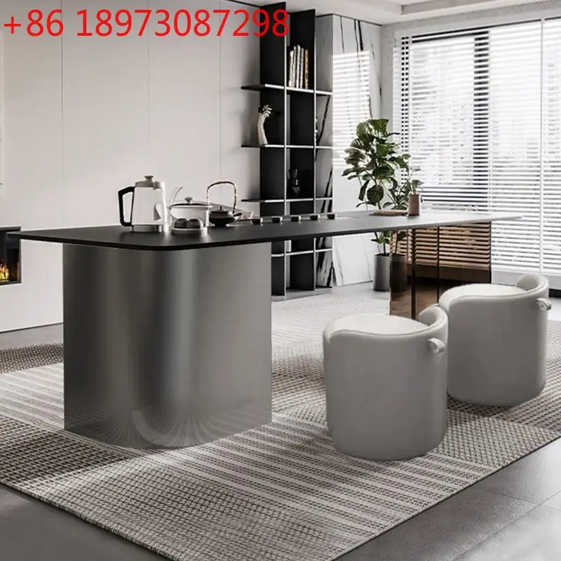

Acrylic light luxury rock plate tea table modern simple household kung fu tea table