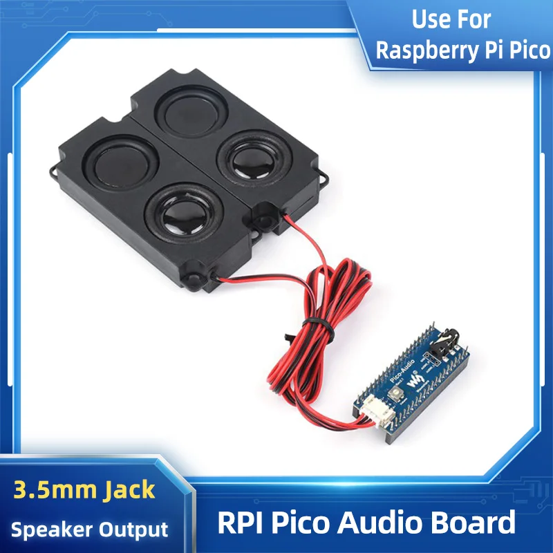 

Raspberry Pi Pico Audio Expansion Module CS4344 I2C Bus 106 DB Concurrently Headphone Speaker Output for RPI Pico W