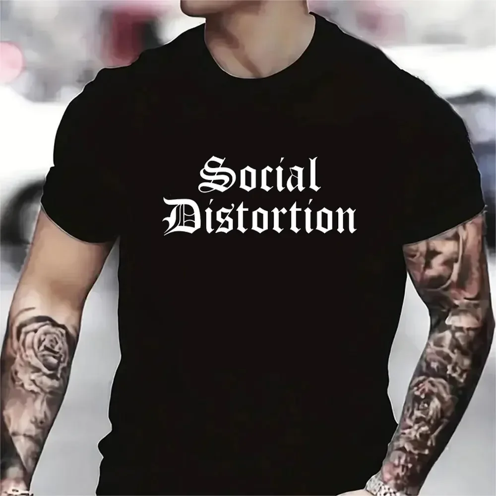 2024 Men Hip-hop T Shirt Summer Brand Vintage Tshirt New Social Distortion Skelly Unisex O-neck Woman Tee Shirts Short Sleeve