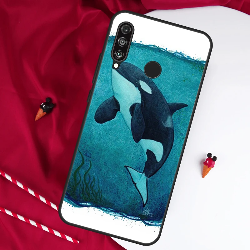 لطيف الأزرق القاتل الحوت لهواوي نوفا 5T 9 10 SE 7i 8i 11i 12i Y73 Y90 Y70 Y72 Y61 Y91 Y60 P20 P40 P30 لايت