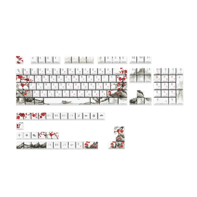 

Backlit Keycaps 135 Keys Thermal Sublimation Double Shots Craft Side Engraving