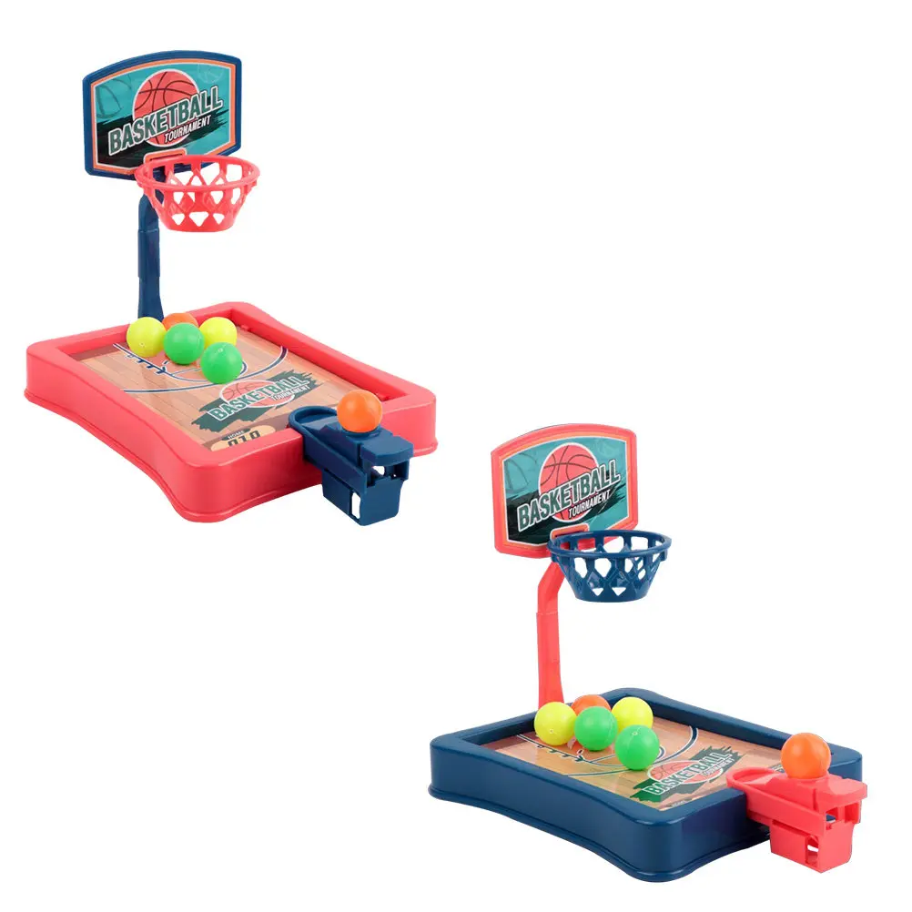 2Sets Mini Basketball Shooting Stand Portable Desktop Basketball Games for Hand-Eye Coordination Educational Play