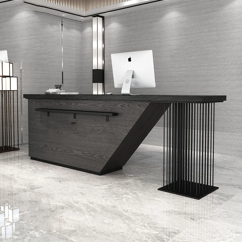 Two People Reception Desks Affordable Aesthetics Beauty Salon Reception Desks Modern 200X60 Empfang Theke Office Furniture