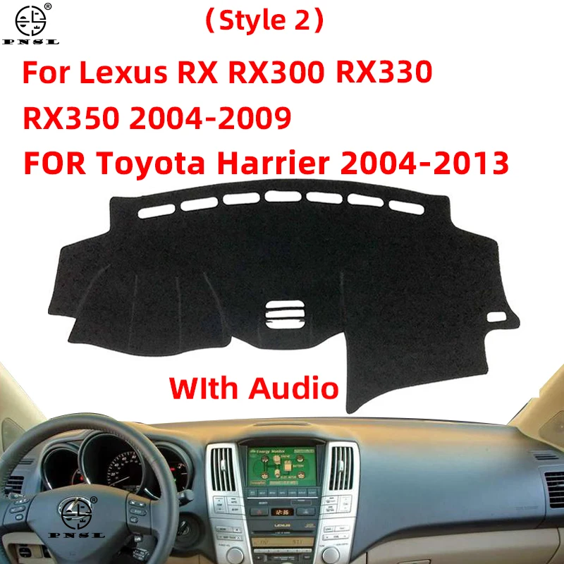 For Lexus RX 300 330 350 400h XU30 2004~2009 Toyota Harrier 2004~2013 Car Dashboard Cover pat Dash Board Mat Carpet Dashmat Cape