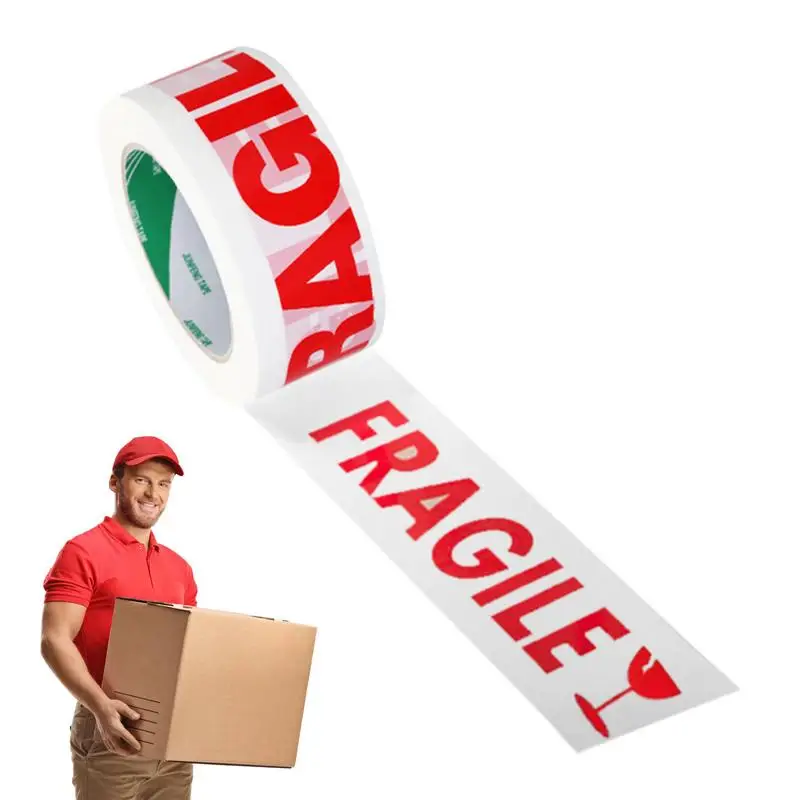 Fragile Tape Roll Strong Permanent Adhesive Tape Caution Tape Barrier Tape Strong Permanent Adhesive Tapes Fragile Red Safety