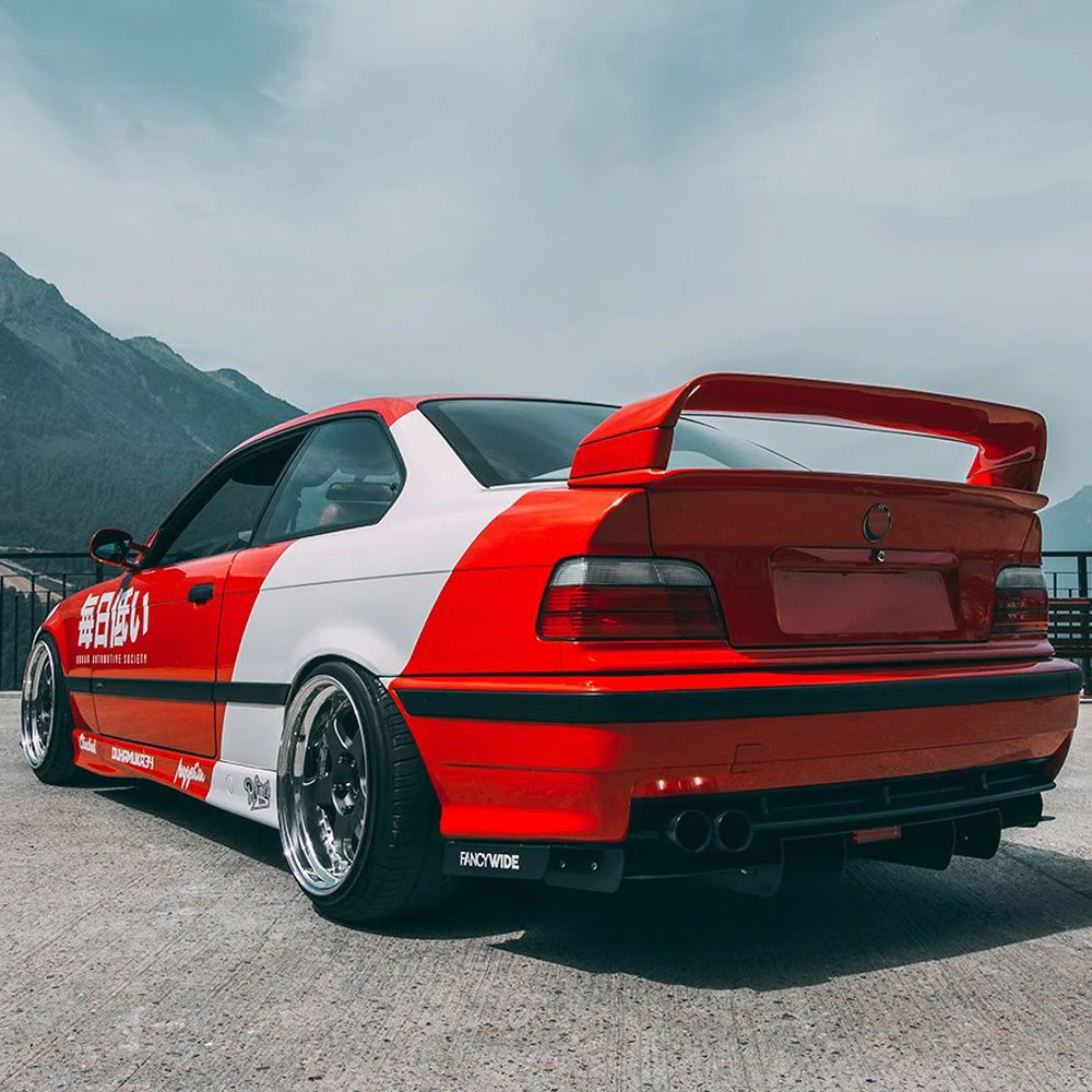 

Rear Trunk Lid Car Spoiler Wing For BMW 3 Series E36 1990-2000 4Pcs/Set ABS Plastic Unpainted Black White Carbon Accessories