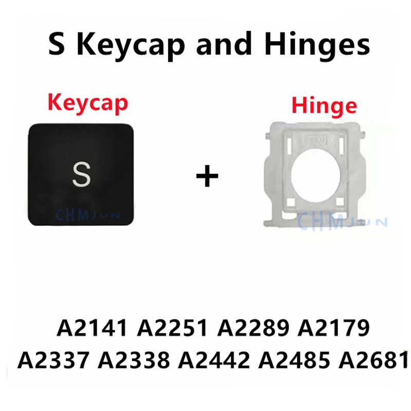 A2442 A2485 A2681 A2941 A2779 A2780 A2918 A2991 A2992 for MacBook Air Pro Replacement Individual S KeyCap or Hinge 2019-2023