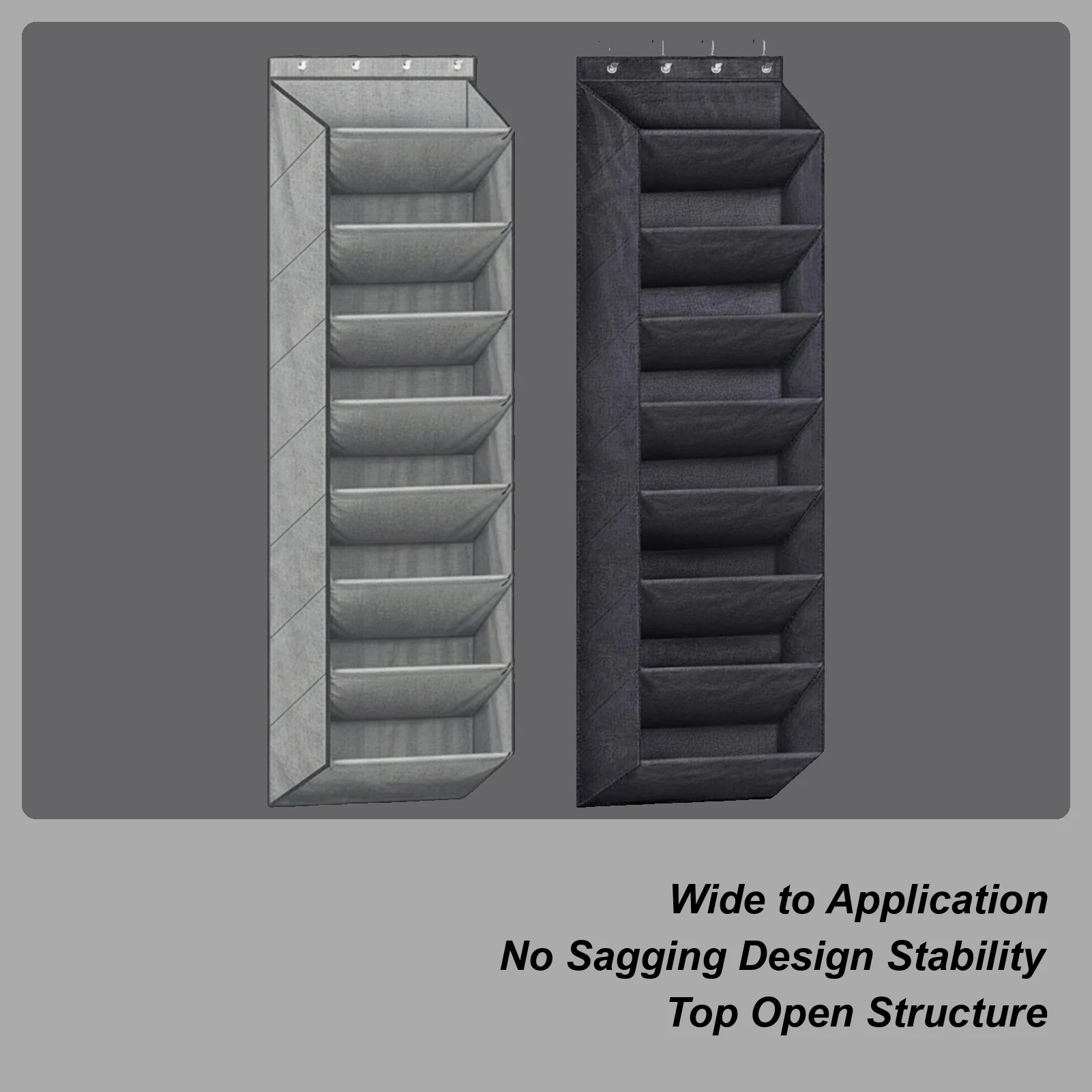 

Дверная полка для обуви в шкафу, 8-уровневый органайзер для обуви над дверью, настенный держатель для обуви, полка для хранения обуви с глубокими карманами