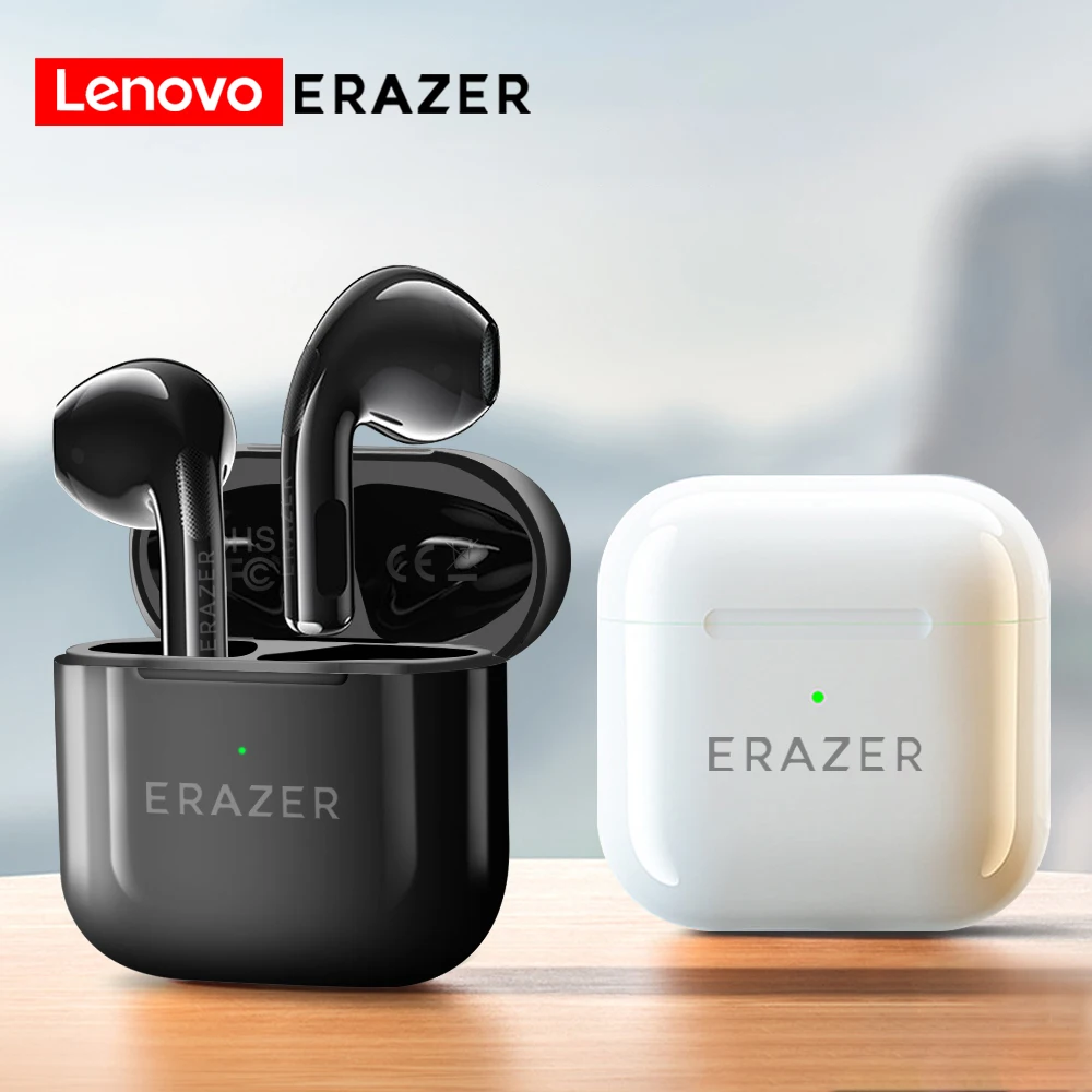 سماعات Lenovo ERAZER Original TWS اللاسلكية المزودة بتقنية البلوتوث، سماعات HiFi ذات الكمون المنخفض، سماعات رأس رياضية، تحكم باللمس، اتصال عالي الدقة