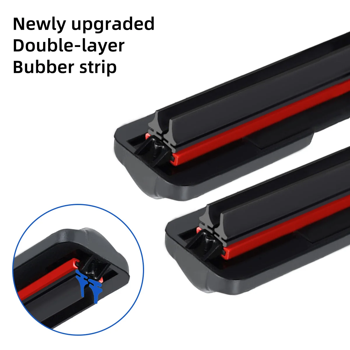 Car windshield wiper blades universal J/U hook waterproof wiper blades double rubber 13\