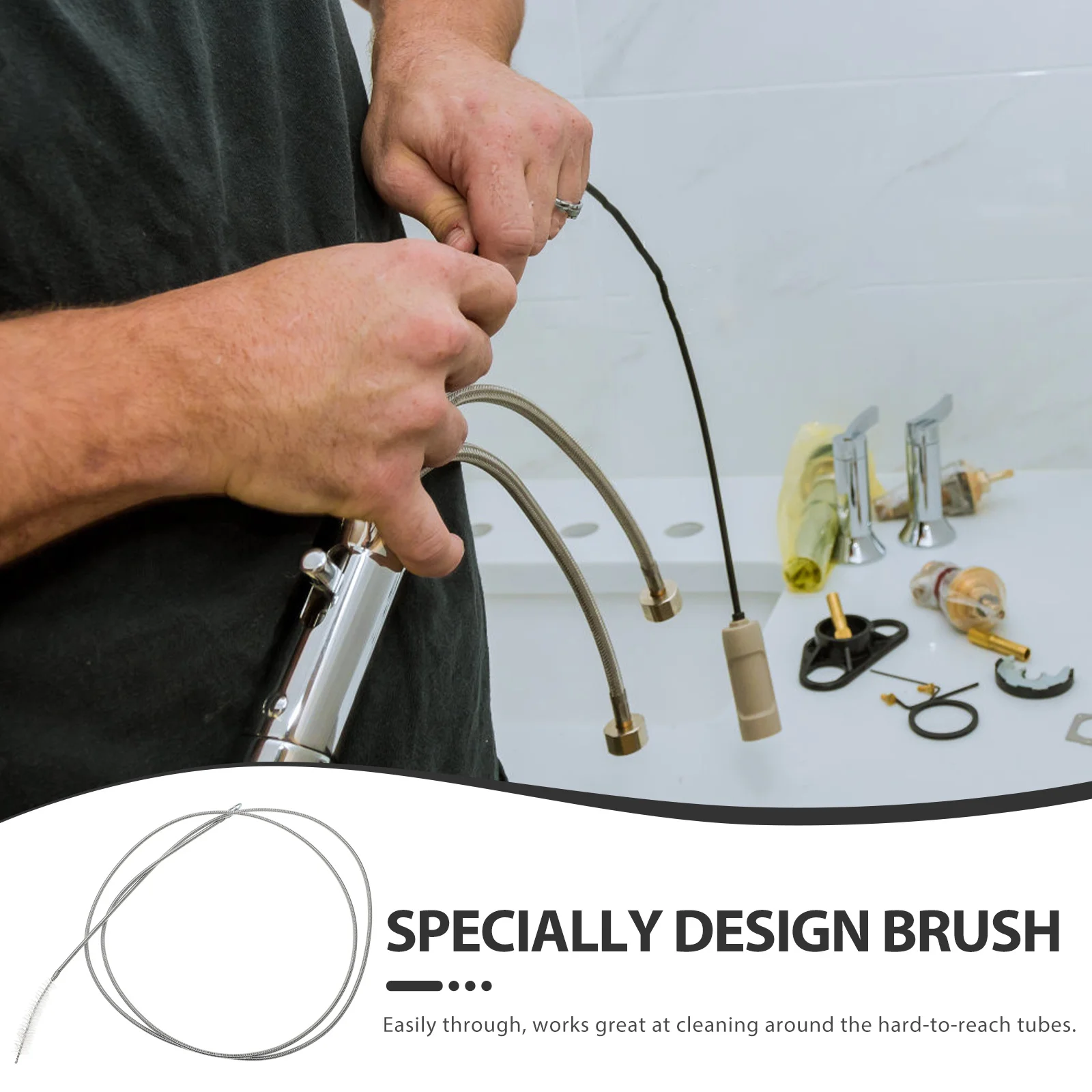 

Car Sunroof Drain Cleaning Brush Flexible Nylon Brush for Refrigerator Air Conditioner Drain Line Cleaning Tool